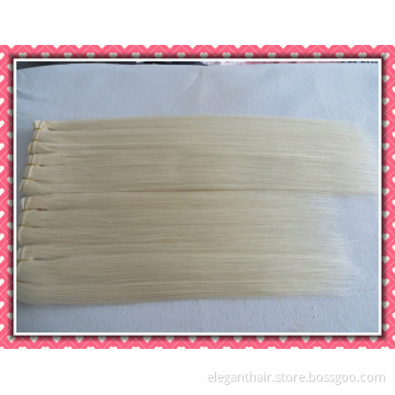High Quality 100% Human Hair Weave Silk Straight Hair 18" Blonde Color 100g